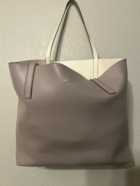 Kate Spade Reversible Tote – Neutral Taupe & Cream